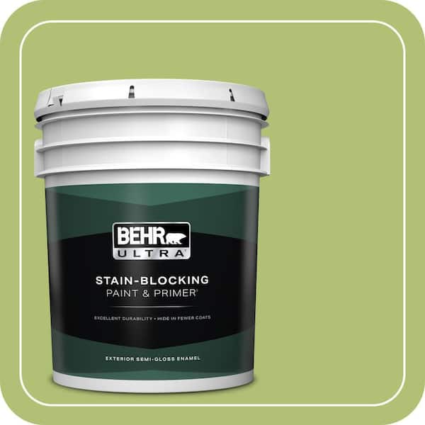 BEHR ULTRA 5 gal. Home Decorators Collection #HDC-SM14-5 Lavish Lime Semi-Gloss Enamel Exterior Paint & Primer