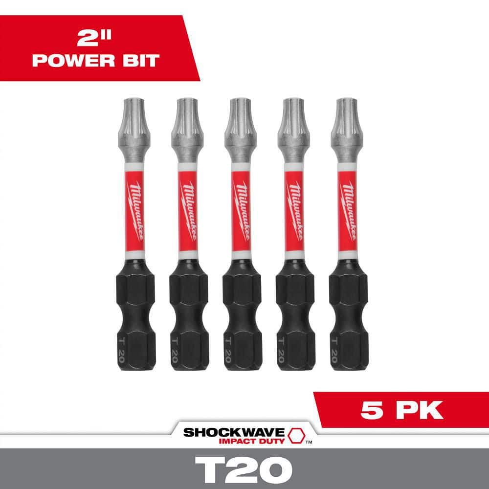 t2oです。 Milwaukee SHOCKWAVE Impact Duty 2 in. T20 Torx Alloy Steel