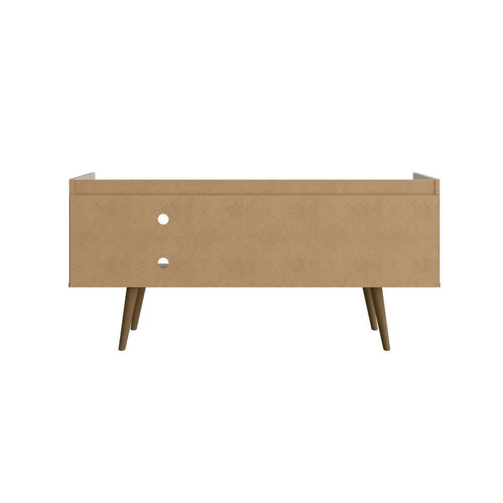 Bogart 53.54" Off-White Mid-Century Modern TV Stand with Cabinet