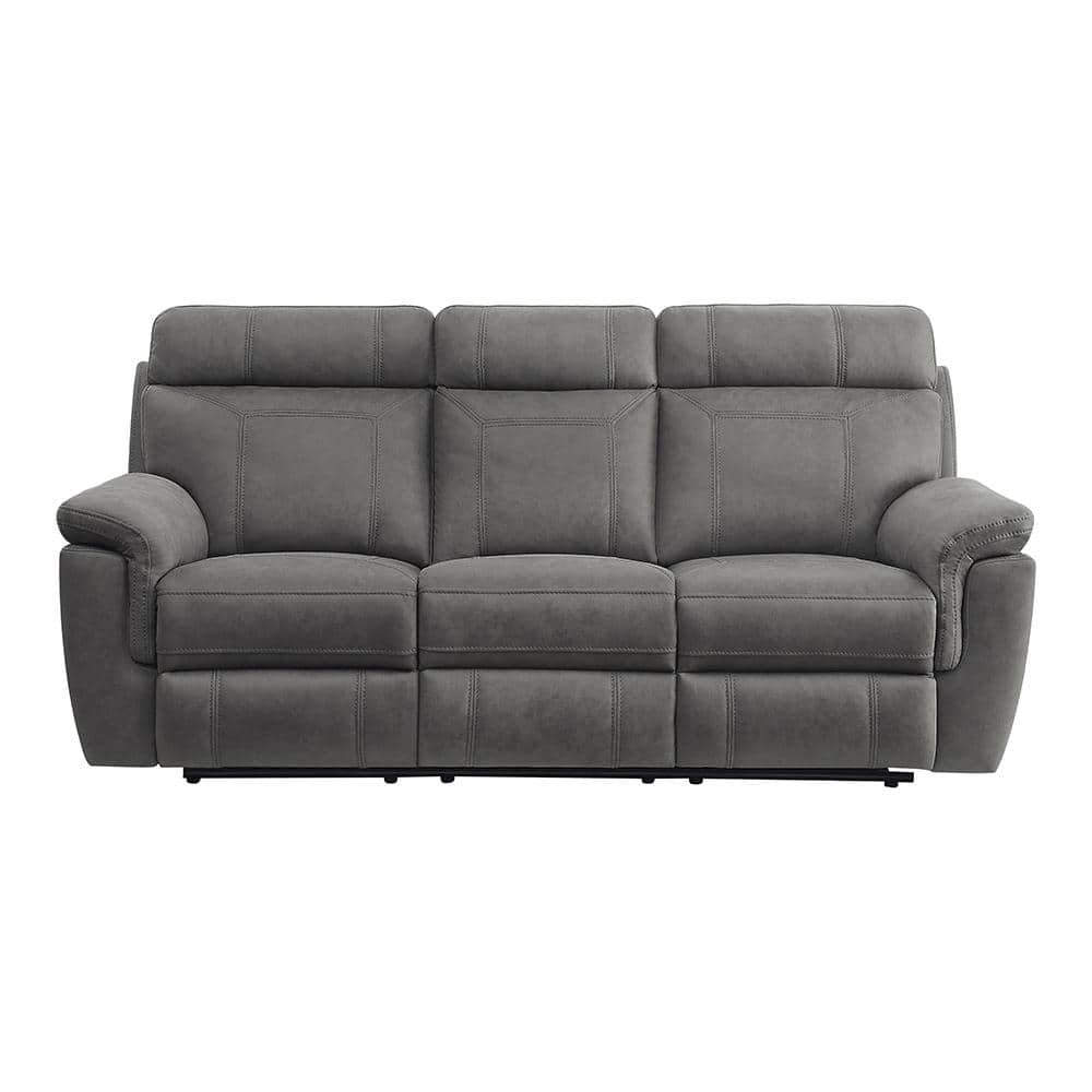 Cassville 84.5 in. W Straight Arm Microfiber Rectangle Manual Reclining Sof