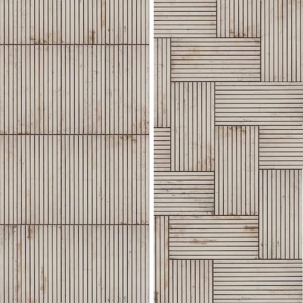 ストラータ ホワイト　S Merola Tile Retro Strata Blanc 7 in. x 14 in. Porcelain Floor and