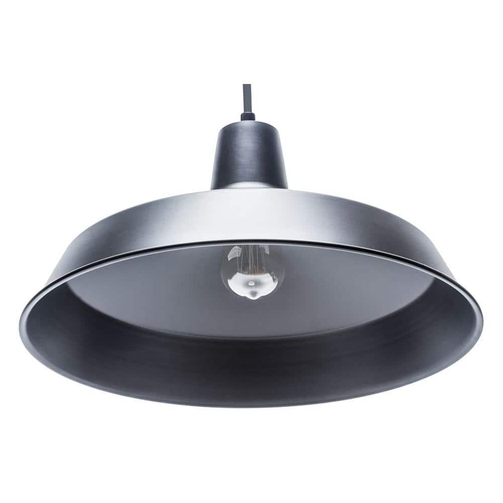 Matte Black 50" Adjustable Industrial Steel Pendant Light