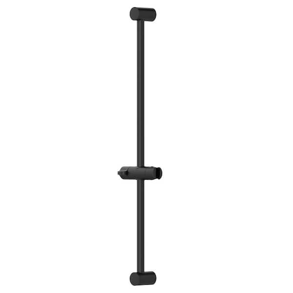 30 in. Sliding Shower Bar in Matte Black
