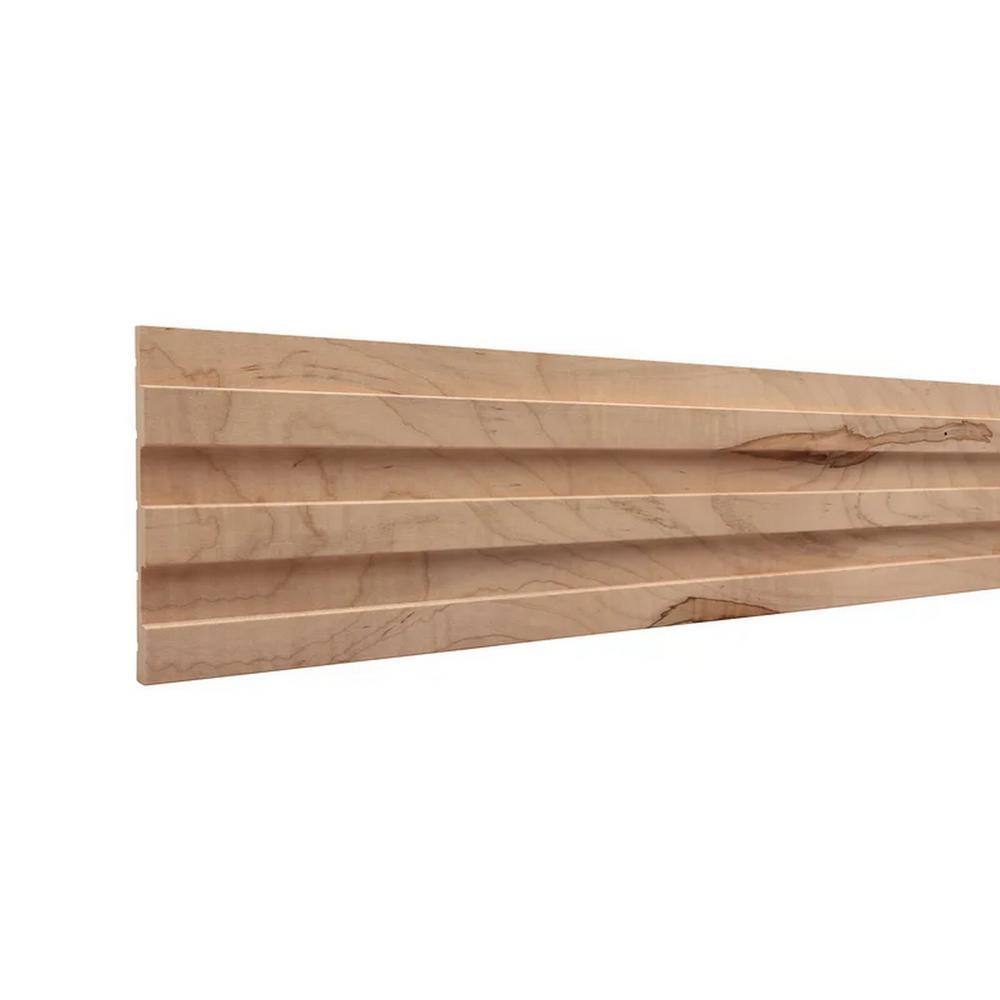 96 in. H x 5 in. W x 0.5 in. D 3 Grid Multi-Purpose Wood Accent Moulding Siding Board (Set of 4-Pieces) price history on PriceWatchPro