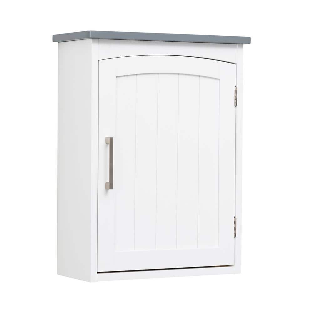 15.7 in. W x 7.1 in. D x 20.5 in. H Bathroom Storage Wall Cabinet in White with Adjustable Shelf price history on PriceWatchPro