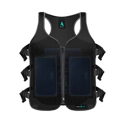 Unisex 1-Size Black Frosty Mesh Ice Vest with Replacement Ice Packs