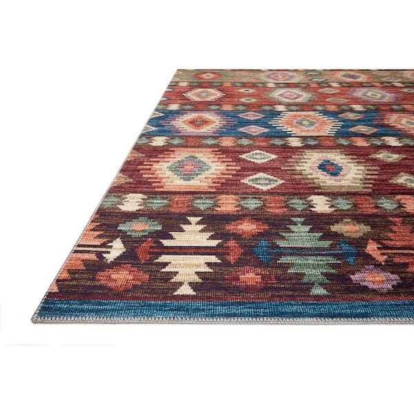 Zion Fiesta/Multi 7 ft. 6 in. x 9 ft. 6 in. Southwestern Tribal Printed Runner Rug