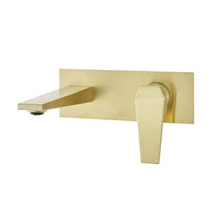 Voltaire Single-Handle Wall Mount Bathroom Faucet in Brushed Gold