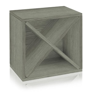 16.3 in. H x 16.3 in. W x 9.8 in. D Gray Recycled Paperboard 1-Cube Organizer