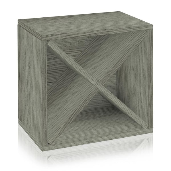 Way Basics 16.3 in. H x 16.3 in. W x 9.8 in. D Gray Recycled Paperboard 1-Cube Organizer