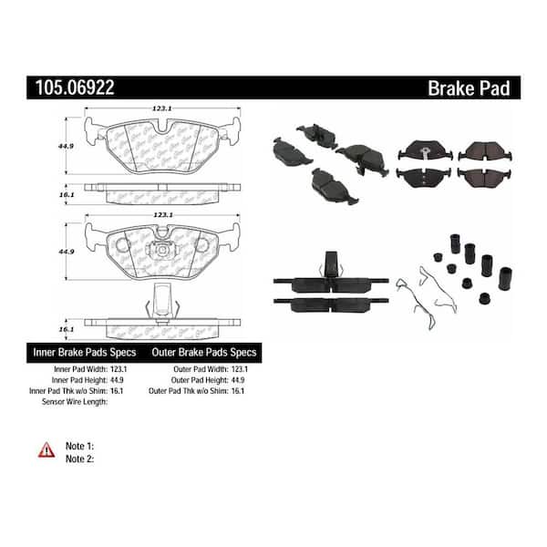 Centric Parts Disc Brake Pad Set 1999-2003 Saab 9-5