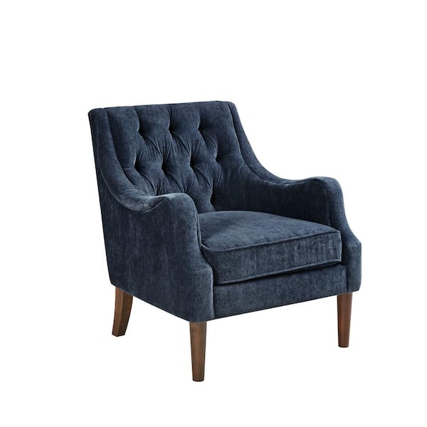 Elle Navy Button Tufted Accent Chair