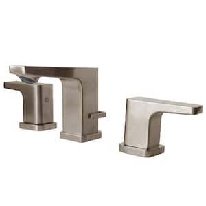 Kubos 2-Handle 8 in. Widespread Bathroom Faucet in Brushed Nickel