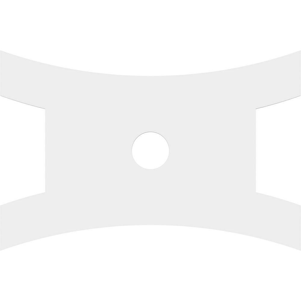 Haven White PVC Contemporary Ceiling Medallion