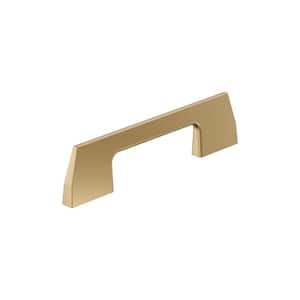 Angle 3 in. Center-to-Center Modern Champagne Bronze Arch Cabinet Pull