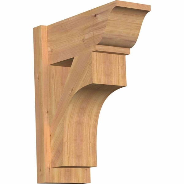 Ekena Millwork 8 in. x 22 in. x 18 in. Western Red Cedar Westlake Traditional Smooth Outlooker