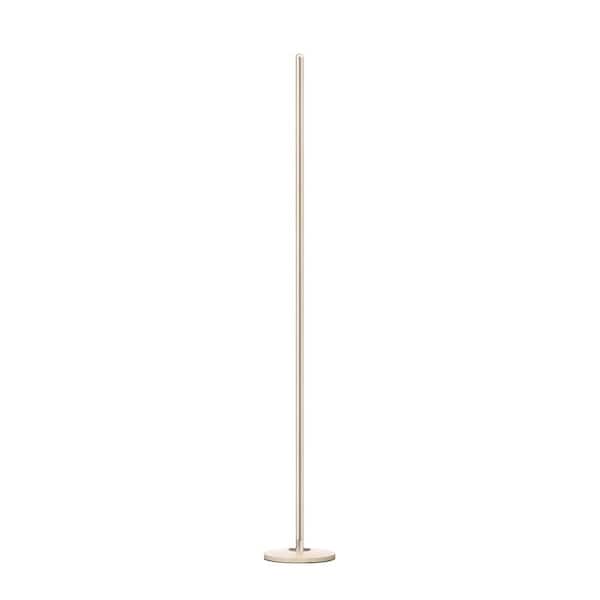 54 in. Gold LED Corner Lamp Standard Floor Lamp Works with Alexa