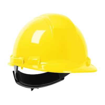 Yellow Type 1 Class E Hard Hat with 4-Point Ratchet Suspension