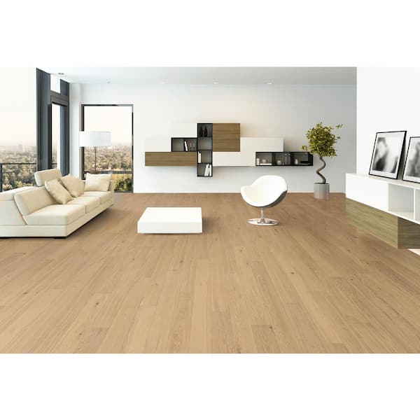 Yosemite Oak 1/2 in. T x 5 in. W Tongue and Groove Wire Brushed Engineered Hardwood Flooring (26.25 sq. ft. / Case)