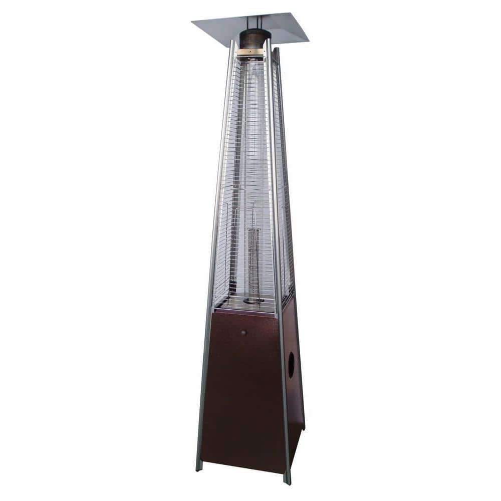 AZ Patio Heaters 40,000 BTU Quartz Glass Tube Hammered Bronze Propane Patio Heater