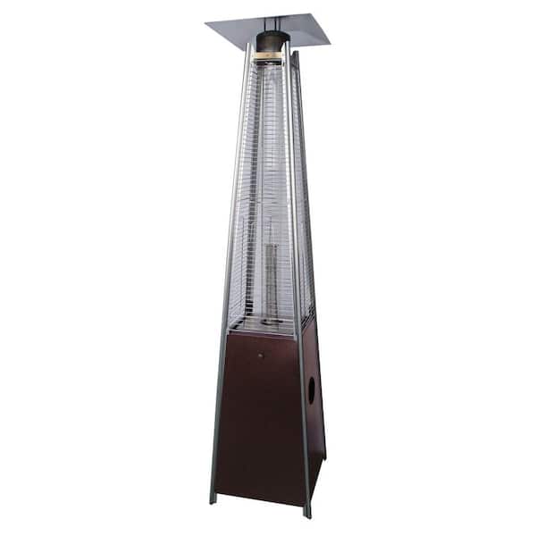 40,000 BTU Quartz Glass Tube Hammered Bronze Propane Patio Heater