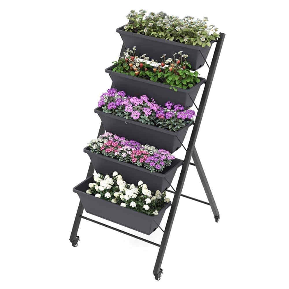 Five-Tier Vertical Rolling Raised Garden Bed With Multiple Planting Containers price history on PriceWatchPro