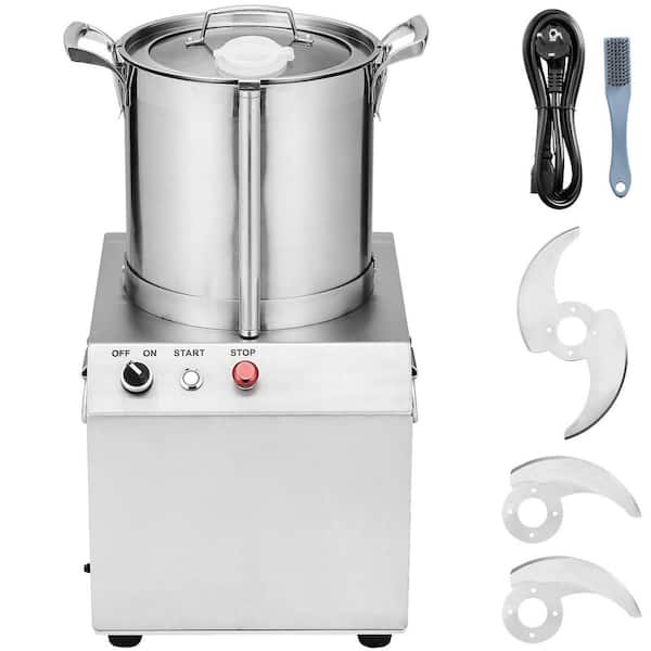 Commercial Food Processor 110V 1-Cup 10 L Capacity 1100 W Electric Food Cutter 1400 RPM Stainless Steel Food Processor