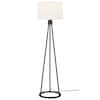 Hampton Bay Higgins 56.25 in. Black Tripod Floor Lamp with Round Base ...