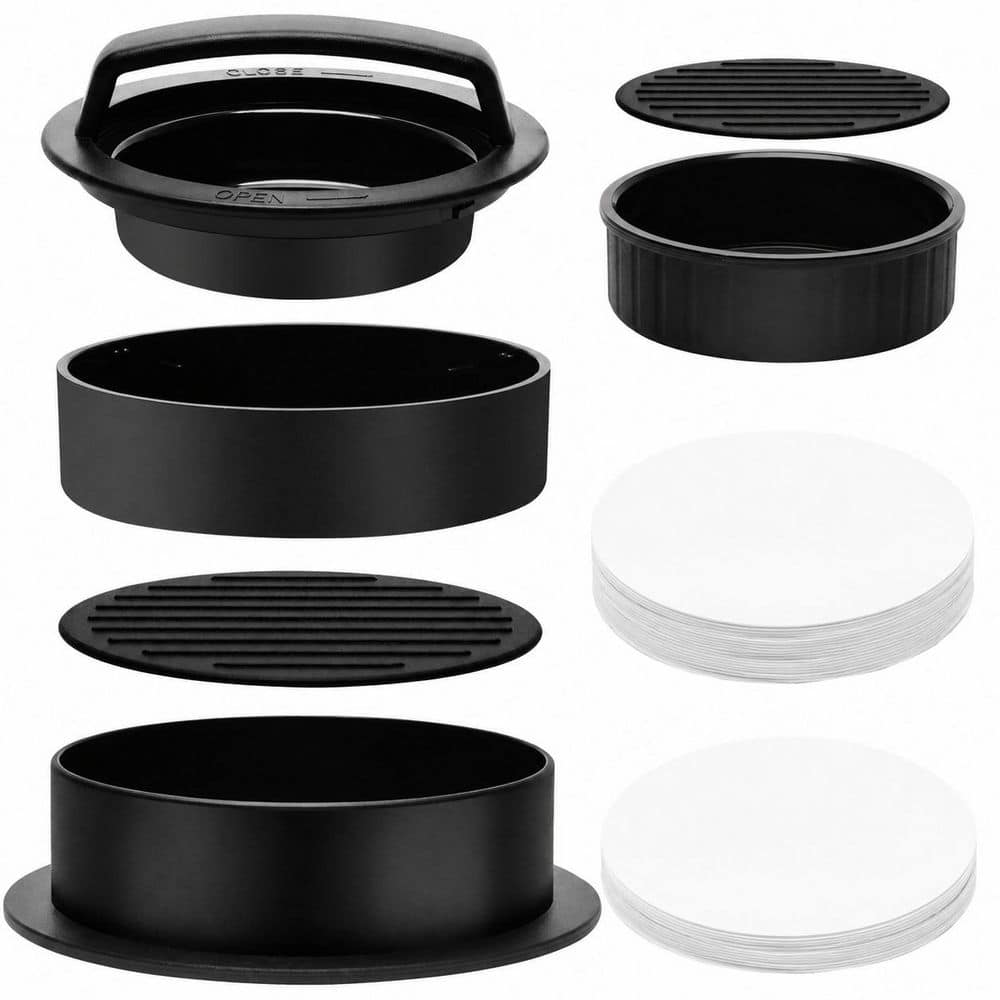 3 in 1 Burger Press Stuffed Hamburger Patty Maker with 100 Wax Paper Sheets Black price history on PriceWatchPro