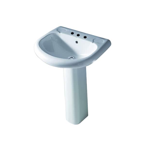 Barclay Products Orient 660 Pedestal Combo Bathroom Sink in White