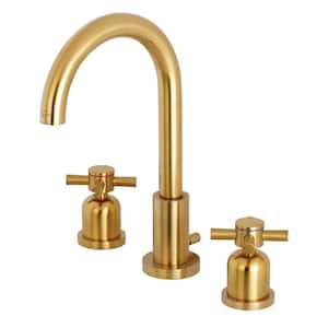 Concord 8 in. Widespread 2-Handle Bathroom Faucet in Brushed Brass