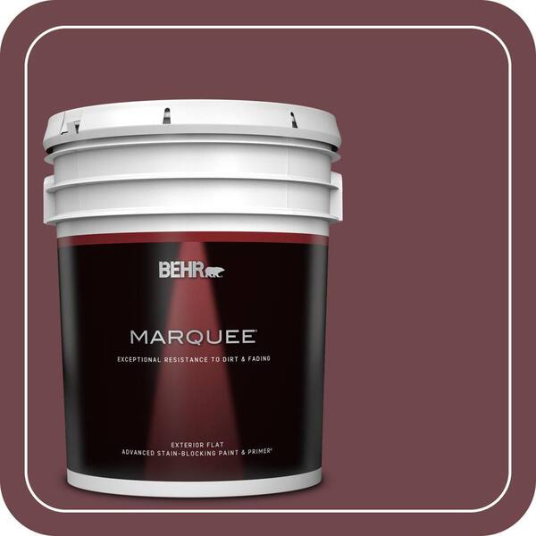 BEHR MARQUEE 5 gal. #PPU1-14 Formal Maroon Flat Exterior Paint & Primer