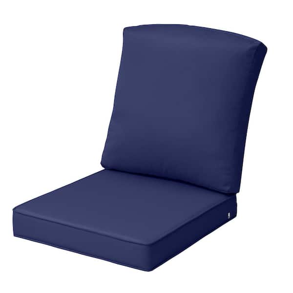 21 in. x 22 in. Deep Seating Outdoor Lounge Chair Cushion in Navy Blue