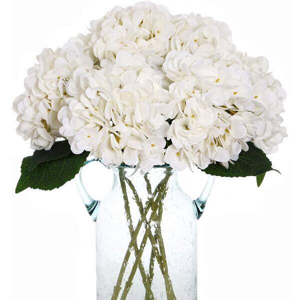 Afoxsos 17.7 in. H White Indoor Artificial Hydrangea Flowers in