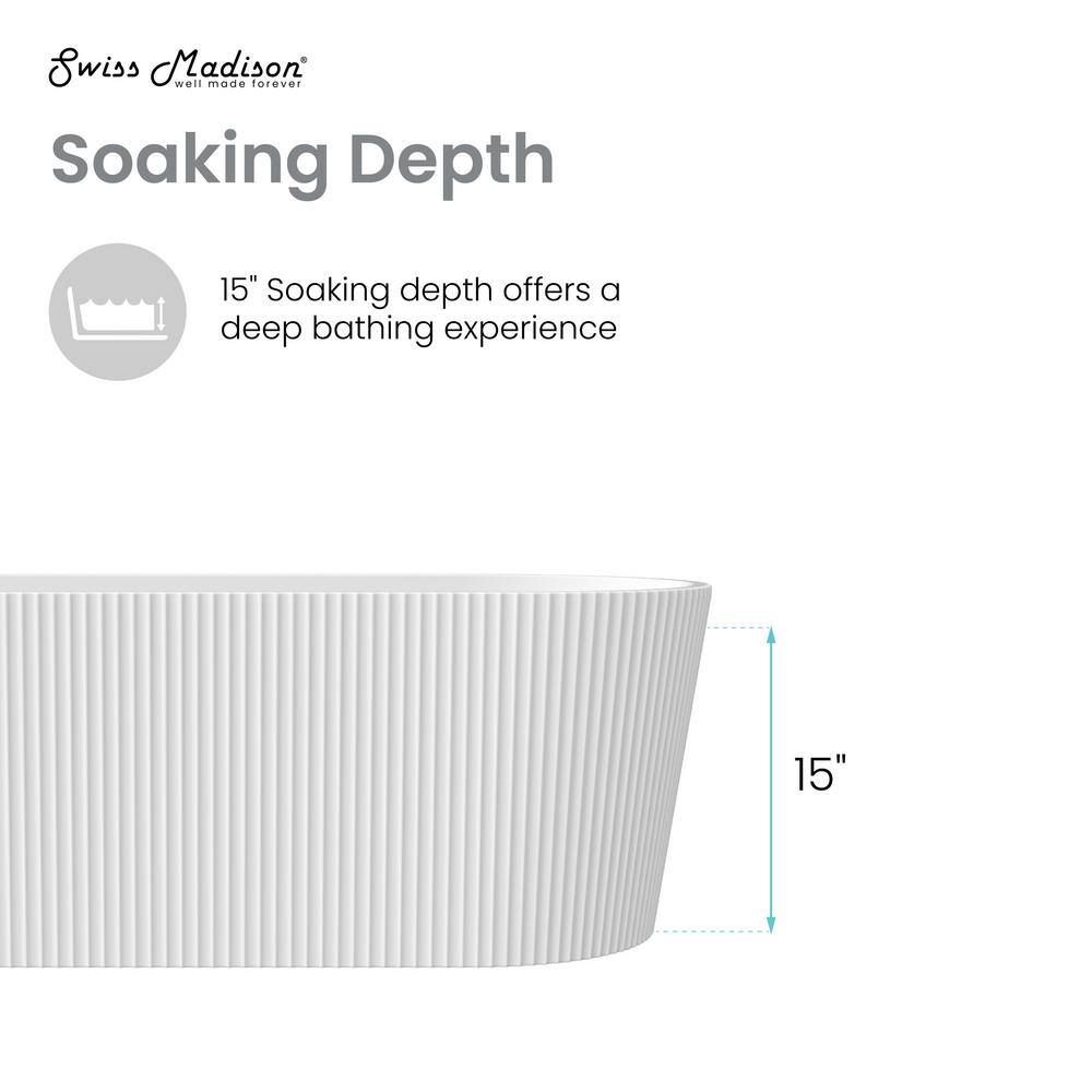 Lafayette 67" White Acrylic Freestanding Bathtub