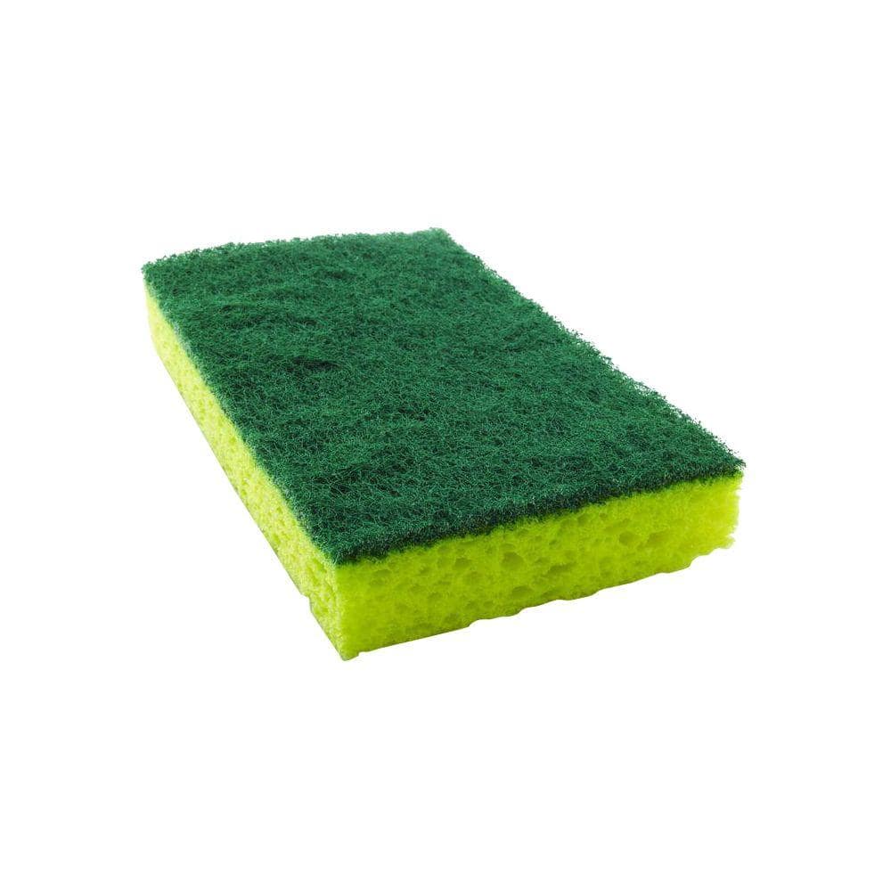 Heavy Duty Green and Yellow Scrub Sponge Pack