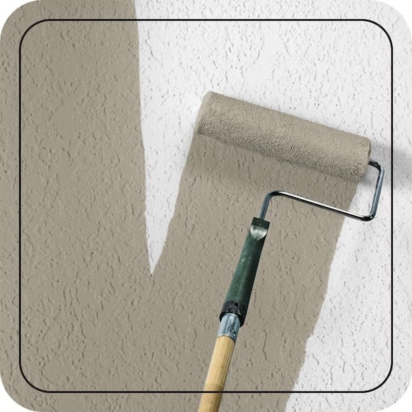 5 gal. #PFC-37 Putty Beige Flat Interior/Exterior Masonry, Stucco and Brick Paint