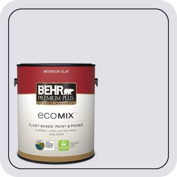 1 gal. #640E-2 Lilac Champagne Flat EcoMix Plant-Based Interior Paint & Primer