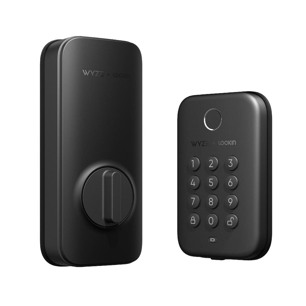 Wyze - Smart Lock Bolt, Fingerprint Keyless Entry, Bluetooth Deadbolt Replacement, In-App Monitoring and Scheduled Access - Black