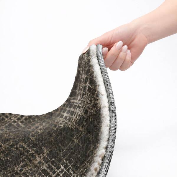 Dream Shag Premium Machine Washable Abstract ADS825 Fudge 10 ft. x 14 ft. Area Rug
