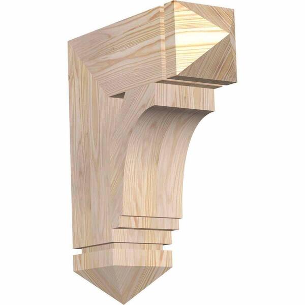 Ekena Millwork 5.5 in. x 22 in. x 18 in. Douglas Fir Imperial Arts and Crafts Smooth Bracket