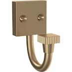 Simple Square 2.88 in. Champagne Bronze Single Prong Hook