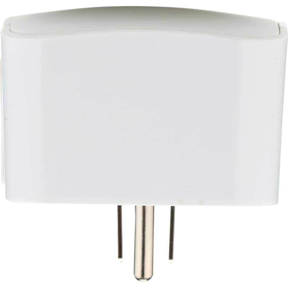 White Indoor Wireless Remote Control System with Single Grounded Outlet