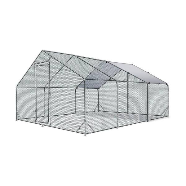 Miscool Anky 77 in. H x 119 in. W x 237 in. D Metal Poultry Fencing ...