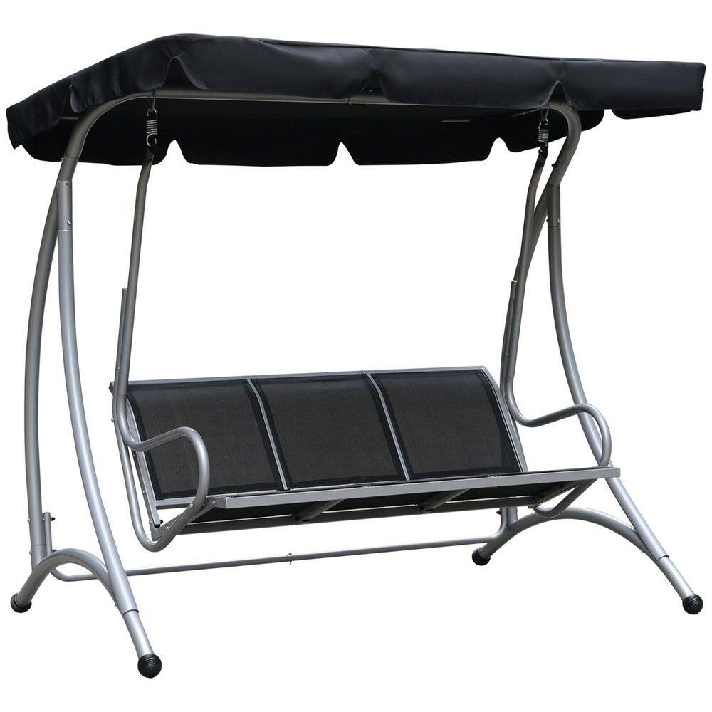 Steel 3-Seater Swing Porch Swing with Canopy price history on PriceWatchPro