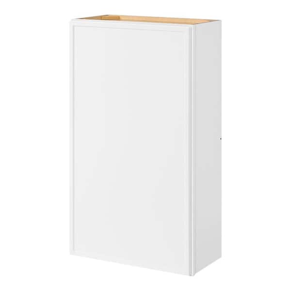 Leyton 24 in. W x 12 in. D x 42 in. H Ready to Assemble Plywood Slim Shaker Wall Kitchen Cabinet in Alpine White