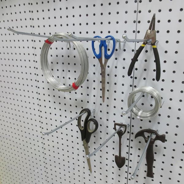 4 In. Double Arm Safety Tip Straight Pegboard Hook (2-Count