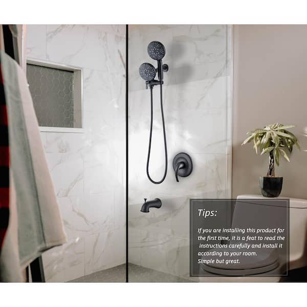 ELLO&ALLO Single-Handle 24-Spray Shower Faucet and Handheld Shower Combo  with 5 in. Shower Head in Brushed Gold (Valve Included) ES-NG-1001 - The  Home Depot