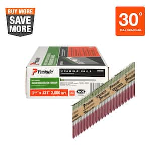 3-1/4 in. x 0.131-Gauge 30° Galvanized Smooth Shank Paper Tape Framing Nails (2,000 per Box)