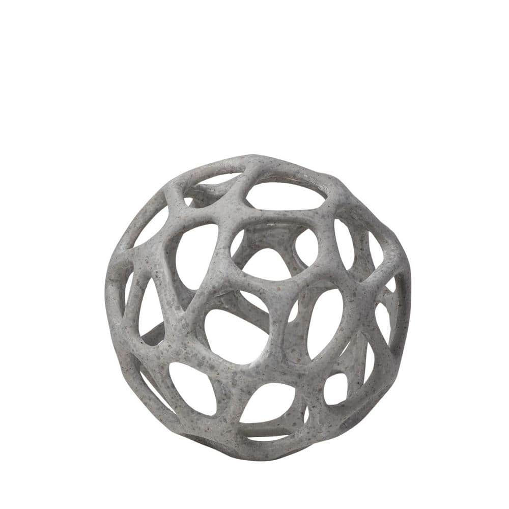 6 in. Black Petite Light Gray Metal Hollow Orb Sculpture price history on PriceWatchPro